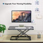 Bontec Standing Desk Converter 67x47cm X-Frame Slim Desk Riser 8kg Capacity Greenlane Gear