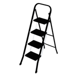 Anchor 4-Step Folding Wide Anti-Slip Steel Ladder - Black Greenlane Gear