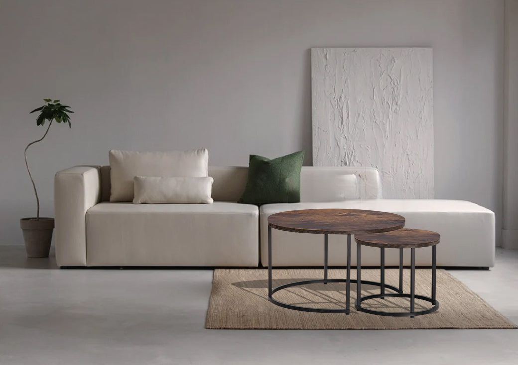 Anchor Home Office Round Table Set of 2 Industrial Design - MDF Greenlane Gear