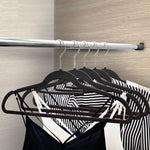 Anchor 50 pack Black Velvet Hangers Non-Slip Space Saver Flocked Heavy Duty Greenlane Gear