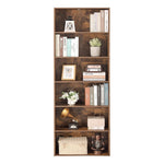 Anchor 6 Tier Bookcase Open Shelf Freestanding Bookshelf Storage Brown Greenlane Gear
