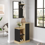 Yurupa Shoe Rack Cabinet Cupboard Cloakroom Storage Hook Organiser and Mirror