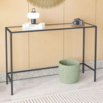 Anchor Hallway Console Tempered Entrance Entry Hall Glass Top Table - Black Greenlane Gear