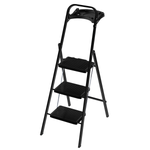 Anchor 3-Step Wide Anti-Slip Steel Ladder with Tool Tray Greenlane Gear