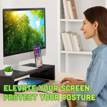 Anchor 54cm Desktop Monitor Stand Riser with Phone Holder Ergonomic Wood