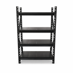 Anchor 4 Tier Metal Plate Shelving Unit Black 250kg per Shelf 120x45x183