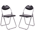 ZZFD-Anchor 2 x Folding Chairs Black