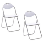 ZZFD-Anchor 2 x Folding Chairs White