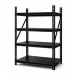 Anchor 4 Tier Metal Plate Shelving Unit Black 250kg per Shelf 120x60x183