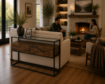 Anchor Entrance Entry Hall Way Console Glass Table Storage 2 Wooden Drawers