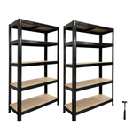 Anchor 2x 5-Tier Steel Racking 180×90×30cm |250kg/Shelf | Boltless + Hammer