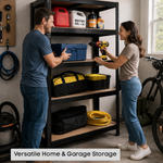 Anchor 5-Tier Shelving 148x75x30cm 200kg | Compact Boltless | Black