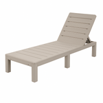 Anchor Plastic Sun Lounger Outdoor Patio Chaise Chair 4-Position - Cappuccino Greenlane Gear
