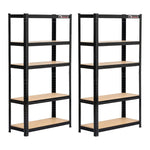 Rhino Racking 180x90x30cm 5 Tier Shelving 200Kg Galvanised Painted x 2 Units Greenlane Gear