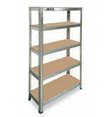 Anchor 150x75x30cm 5 Tier Boltless Storage Steel & 5mm MDF 200Kg Shelving