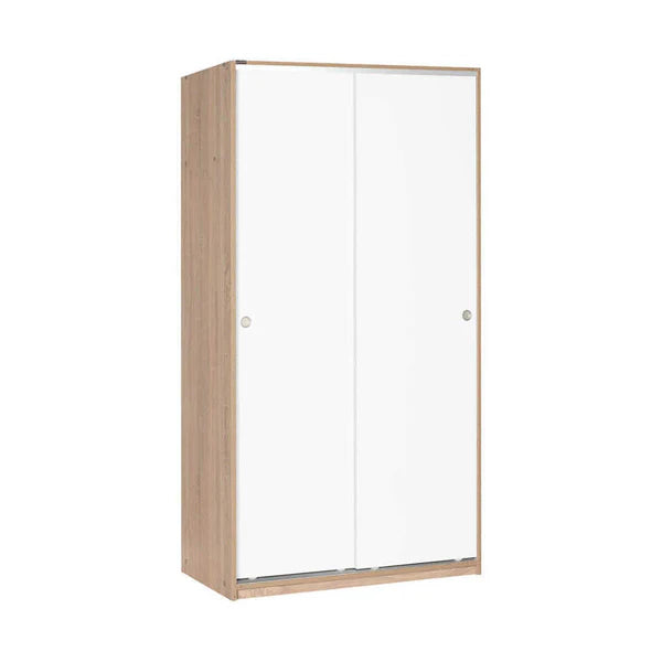 Adore Compact Wardrobe Sliding Doors - Sonoma & White Greenlane Gear