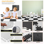 Anchor 12 Interlocking Tiles Foam Puzzle Mat 6pcs White 6pcs Black 50x50cm Greenlane Gear