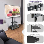 Anchor Home TV Floor Stand with Glass Shelve Base for 37-70 inches flat TV Greenlane Gear