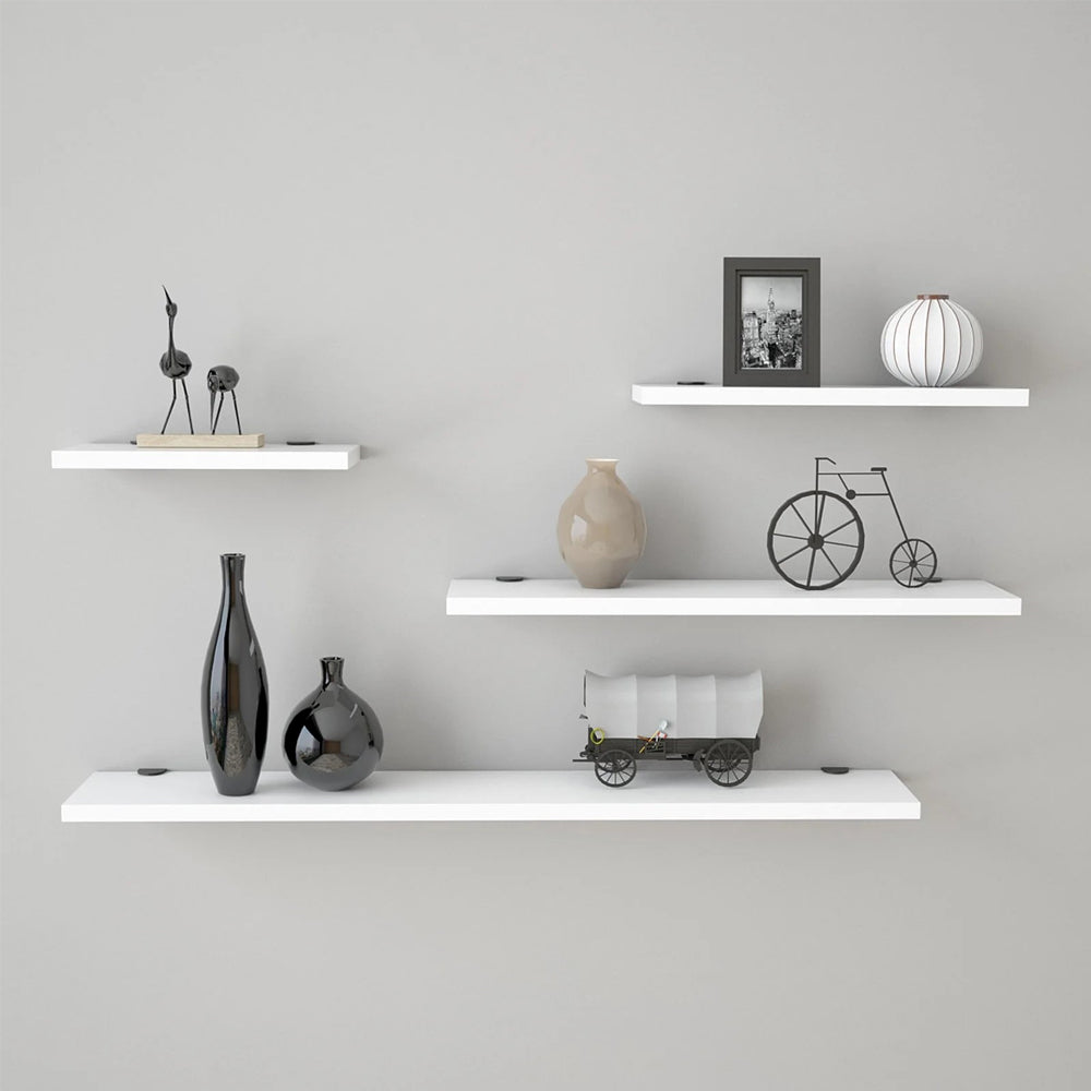 Yurupa Floating Shelves Wall Mounted Home Wall Shelf Set of 4 - White Greenlane Gear