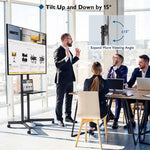 Bontec Mobile TV Trolley Wheel Shelf Stand 32-85