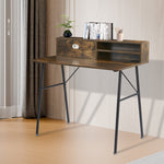 Anchor 2 tier Computer Office Desk with shelves Study Table; Brown Greenlane Gear