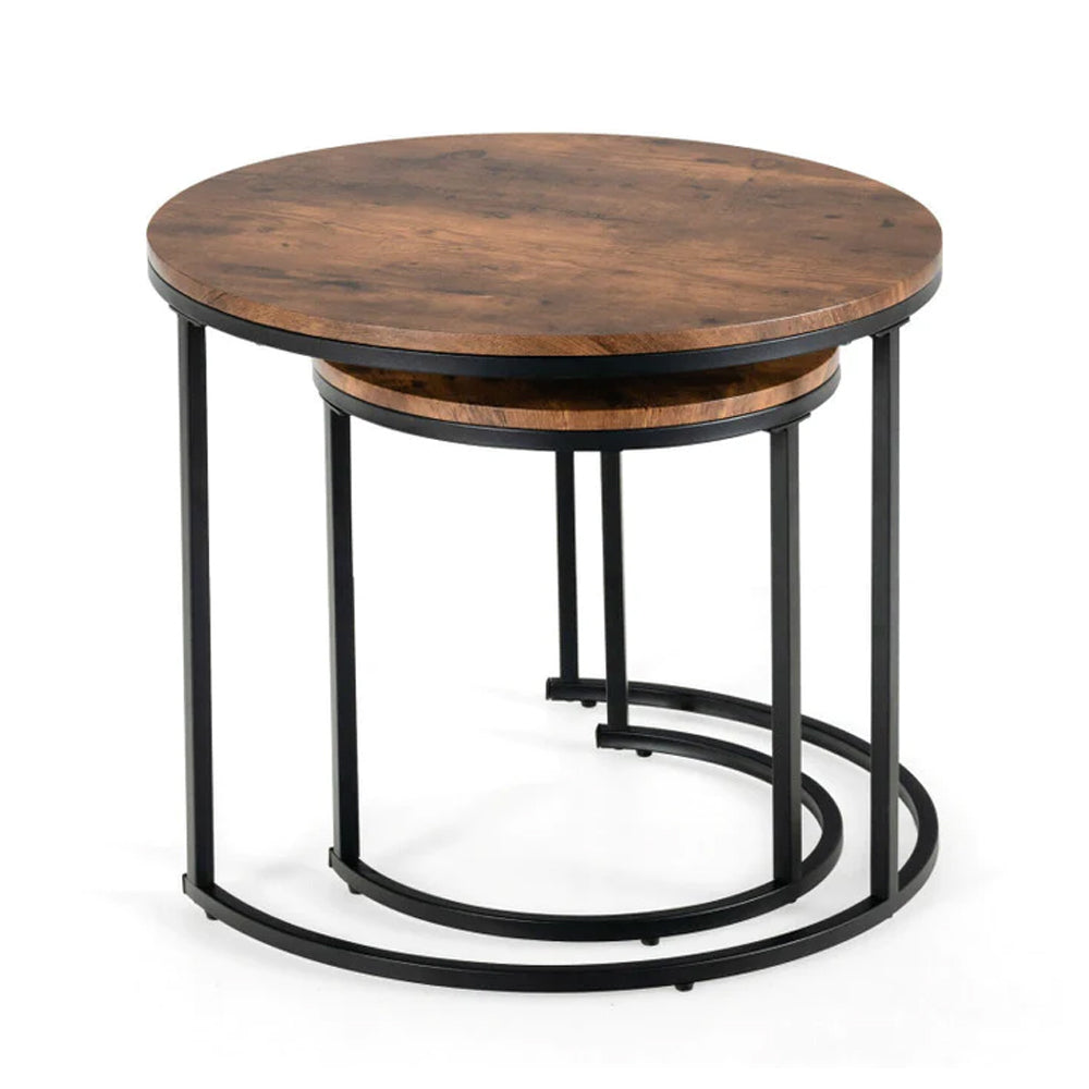 Anchor Home Office Mini Round Table Set of 2 Industrial Design - MDF Greenlane Gear