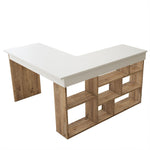 Yurupa Work Study Home L-shaped Desk with Open Shelves Storage Greenlane Gear
