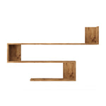 Yurupa 3 Tier Zigzag Geometric Decorative Floating Shelf in Pine Colour Greenlane Gear