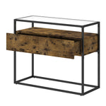 Anchor Entrance Entry Hall Way Console Glass Table Storage 2 Wooden Drawers Greenlane Gear