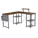 Anchor L-Shaped Table Office Desk for Study Home with Shelves Greenlane Gear