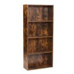 Anchor 4 Tier Bookcase Open Shelf Freestanding Bookshelf Storage Brown Greenlane Gear