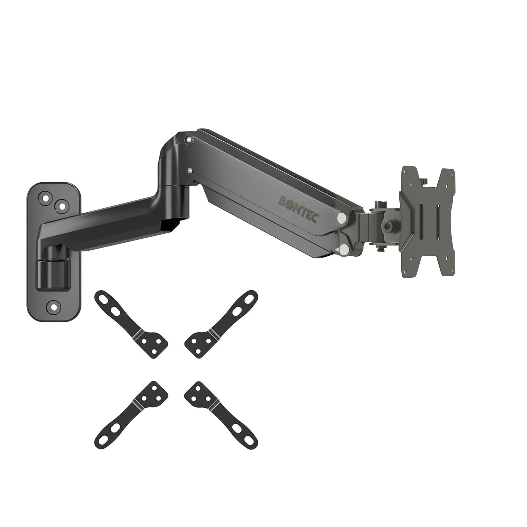 Bontec Monitor Screen Wall Mounted Bracket 42" Gas Spring 8kg Tilt Swivel Greenlane Gear