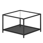 Anchor Large 70x45cm Glass & Metal Coffee Centre Table & Mesh Storage Shelf Greenlane Gear