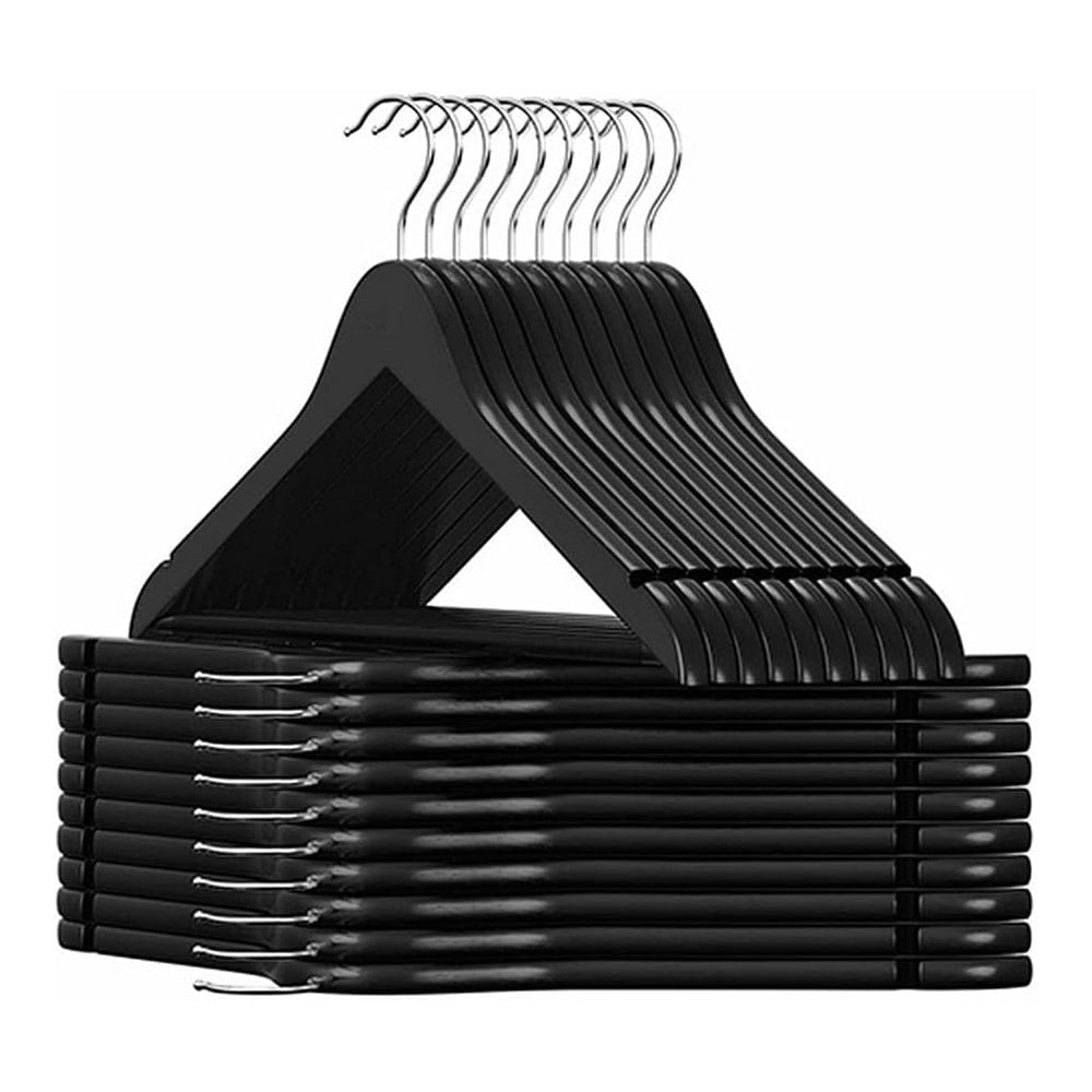 Anchor A Grade 20 Wooden Non-Slip Hangers Chrome Hook 360 Swivel - Black Greenlane Gear