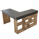 Yurupa Work Study Home L-shaped Desk with Open Shelves Storage Greenlane Gear