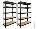 Anchor Racking 2x 5 Tier Shelving 150x75x30 200Kg Anti Rust MDF + Hammer Greenlane Gear