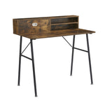 Anchor 2 tier Computer Office Desk with shelves Study Table; Brown Greenlane Gear