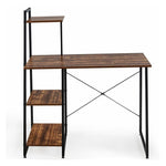 Anchor Home Office Desk Study Table With Side Shelves Metal Legs Greenlane Gear