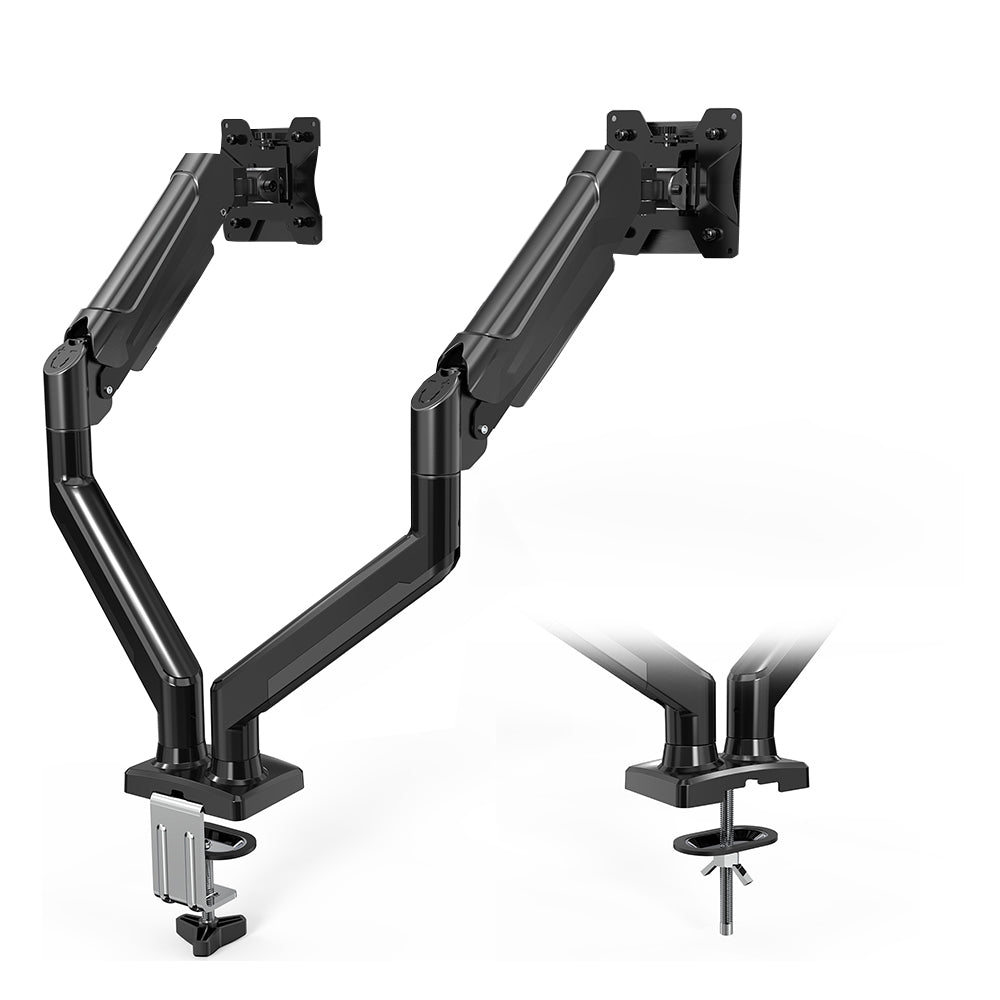 Bontec Dual Monitor Desk Mount 32" No Drooping Full Motion Adjustable Stand Greenlane Gear