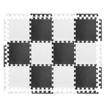 Anchor 12 Interlocking Tiles Foam Puzzle Mat 6pcs White 6pcs Black 50x50cm Greenlane Gear