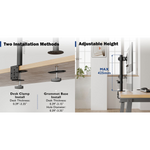 BONTEC Single Monitor Desk Mount for 13-34 Inch Screens Supports up to 10kg Greenlane Gear