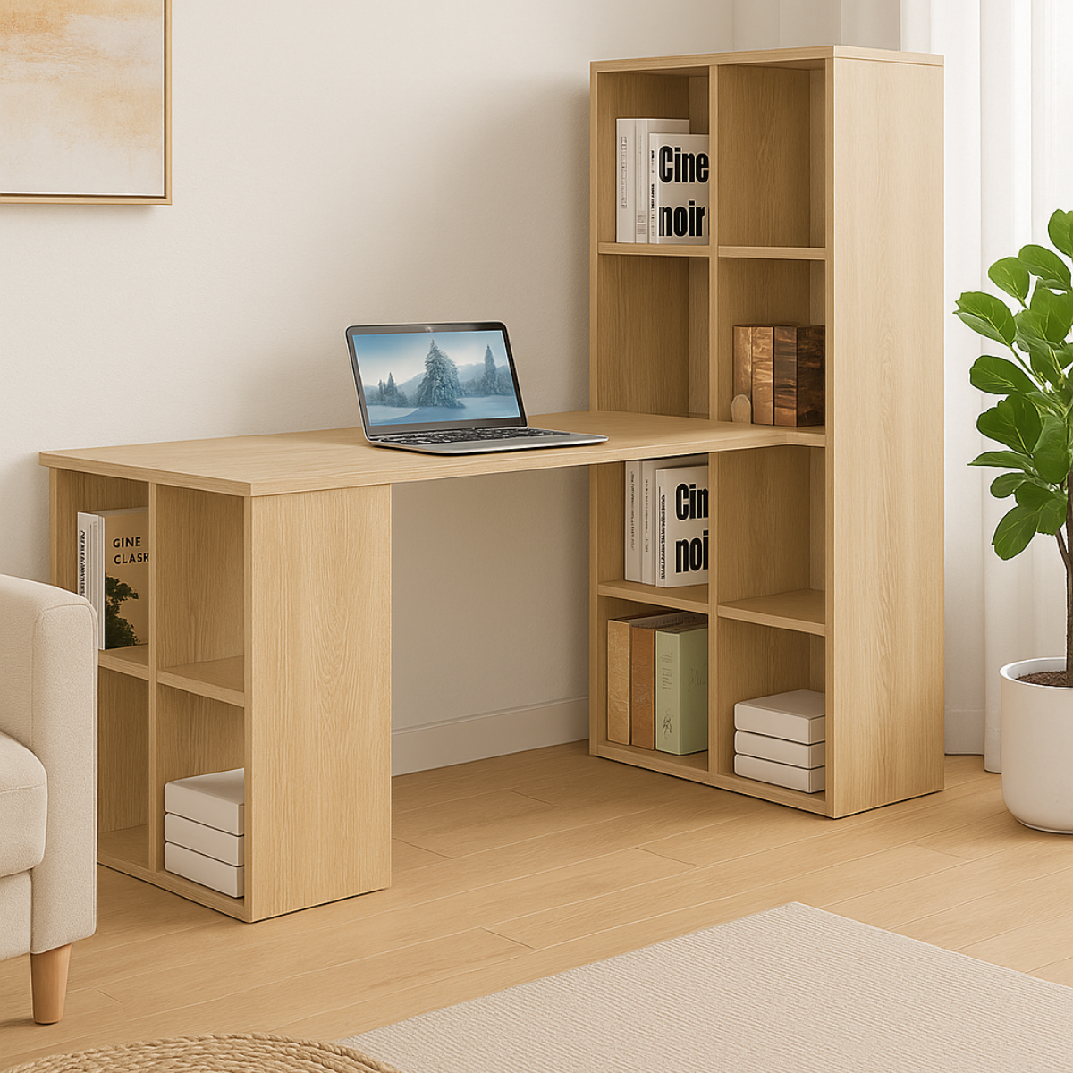 Anchor Multi-functional Office Table with Bookshelf Storage & Compartments Greenlane Gear