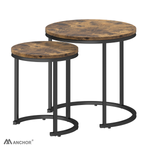 Anchor Nesting Center Coffee Table Set Round Side Tables for Living Rooms Greenlane Gear