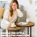 Anchor Nesting Center Coffee Table Set Round Side Tables for Living Rooms Greenlane Gear
