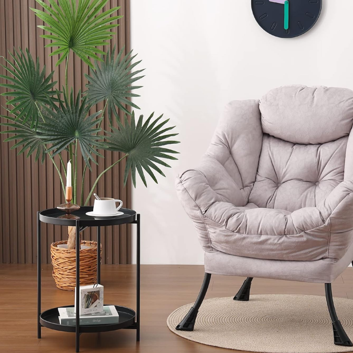 Anchor 2 Pack 2-Tier Metal Round Coffee Side End Table Nightstand for Home Greenlane Gear