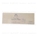 Anchor Glass Black Steel Frame Tempered Shelves Hall Table 100x35x80cm Greenlane Gear