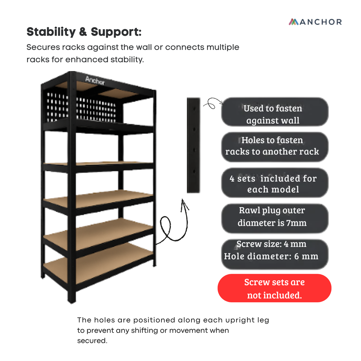 ZZFD-Anchor Racking -Qintai 2x180x90x40 BLK