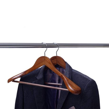 Anchor Broad Wide Shoulder Suit Coat & Jacket Wooden Hanger - Brown
