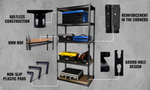 Anchor 5Tier Boltless Steel Shelving Unit 183x90x45 Heavy Duty Storage Rack Greenlane Gear