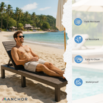 Anchor Folding Sun Lounger with 5 Reclining Positions for Patio & Pool Greenlane Gear